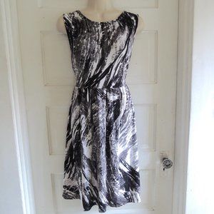 Yest Black & White Ultra Soft Embellished Knit Sleeveless Dress 10
